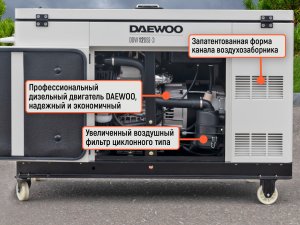 Дизельный генератор DAEWOO DDW 12 DSE-3 (10кВт, 380/220В)