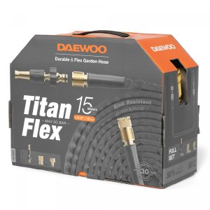 Шланг для полива DAEWOO TitanFlex DWH 9122 15м 15мм 5/8" с комплектом для полива