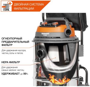 Пылесос строительный DAEWOO DAVC 6030S (3.2кВт, 60Л)