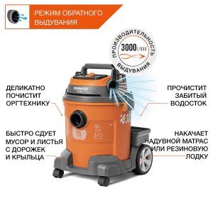 Пылесос строительный DAEWOO DAVC 2014 (1.4кВт, 20л)